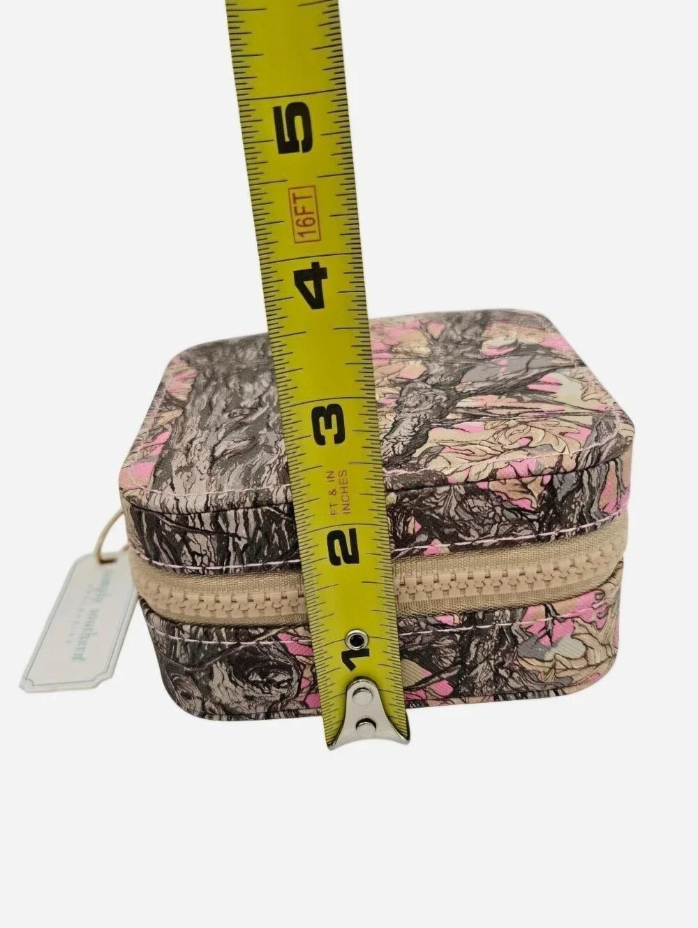 Simply Southern Pink Camo Jewelry Box with tree bark and leaves design NEW